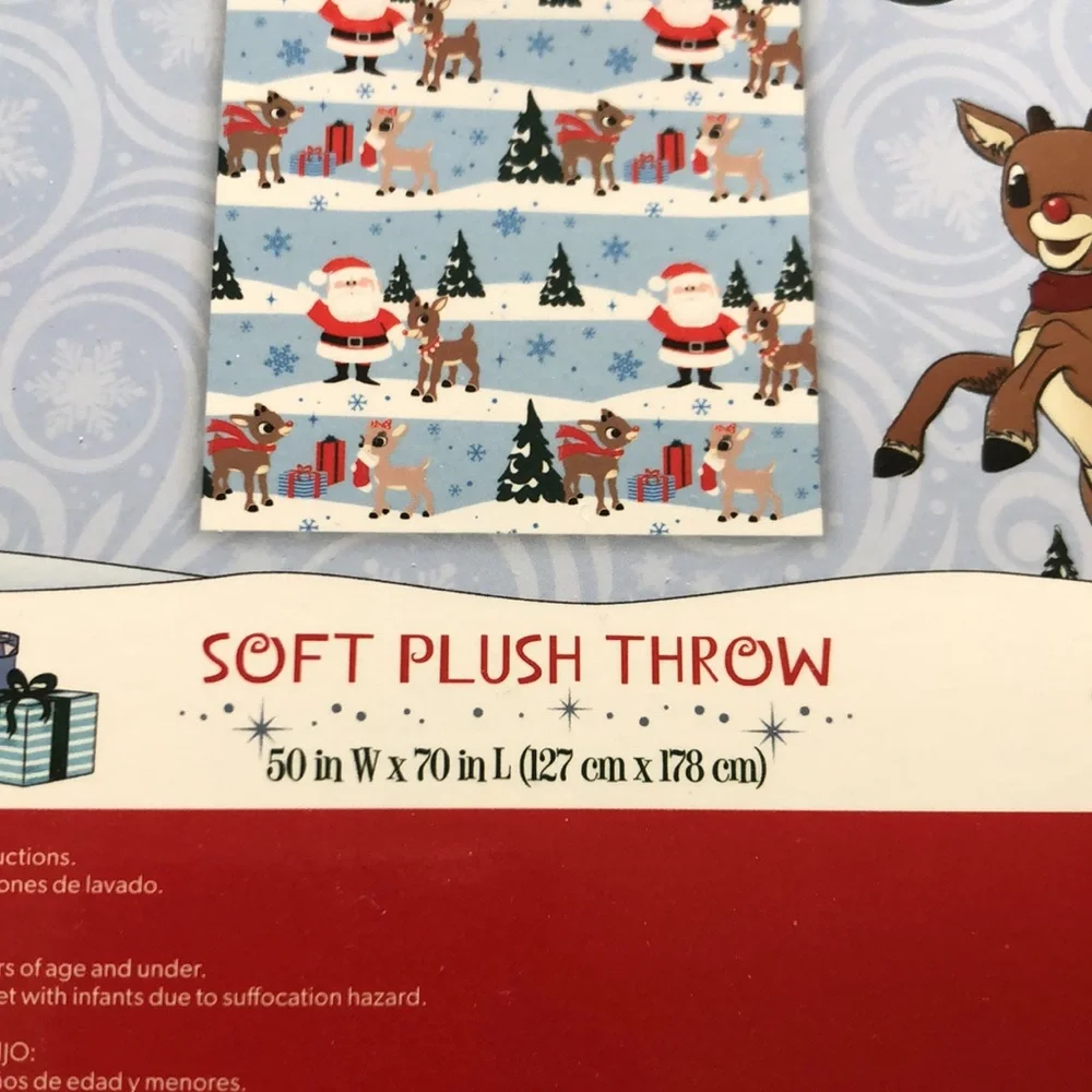Rudolph the Red Nosed Reindeer Throw Blanket